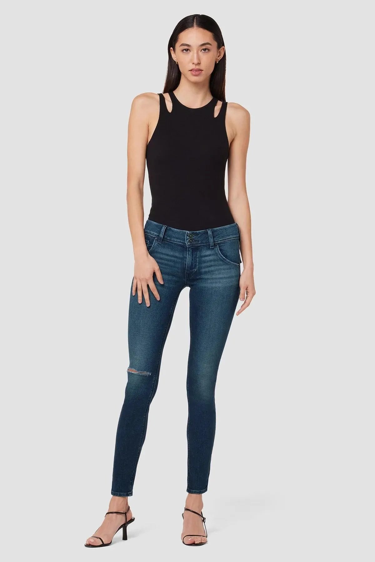 Collin Mid-Rise Skinny Jeans by Hudson