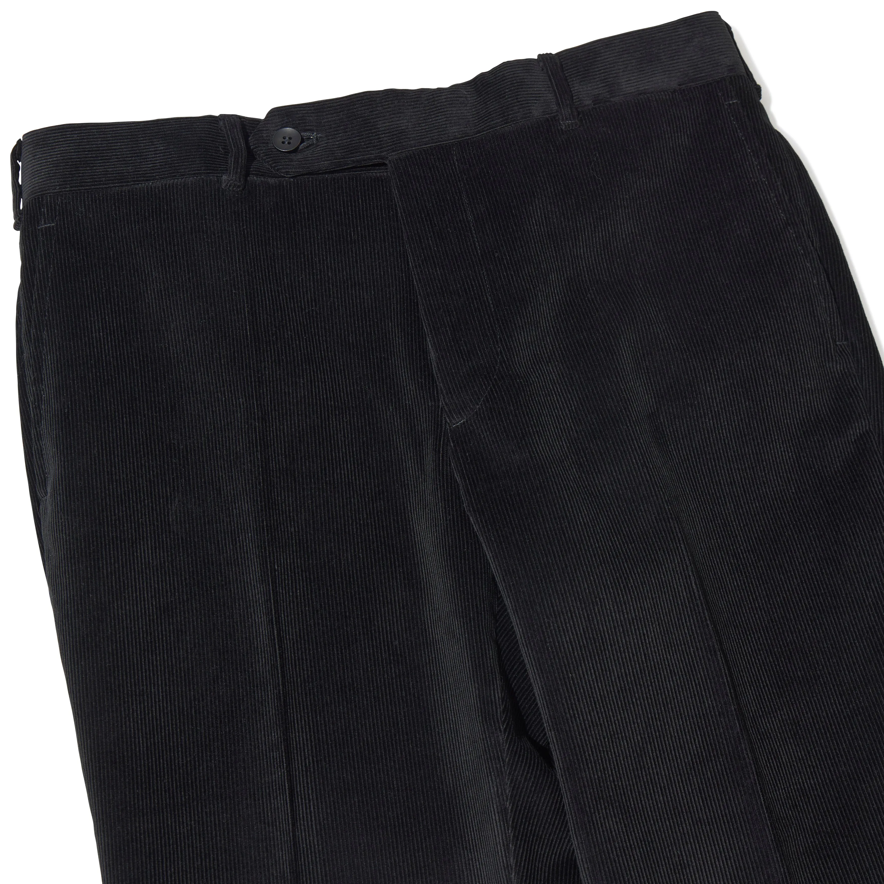 Cotton Thin Wale Corduroy Flat-front Trousers