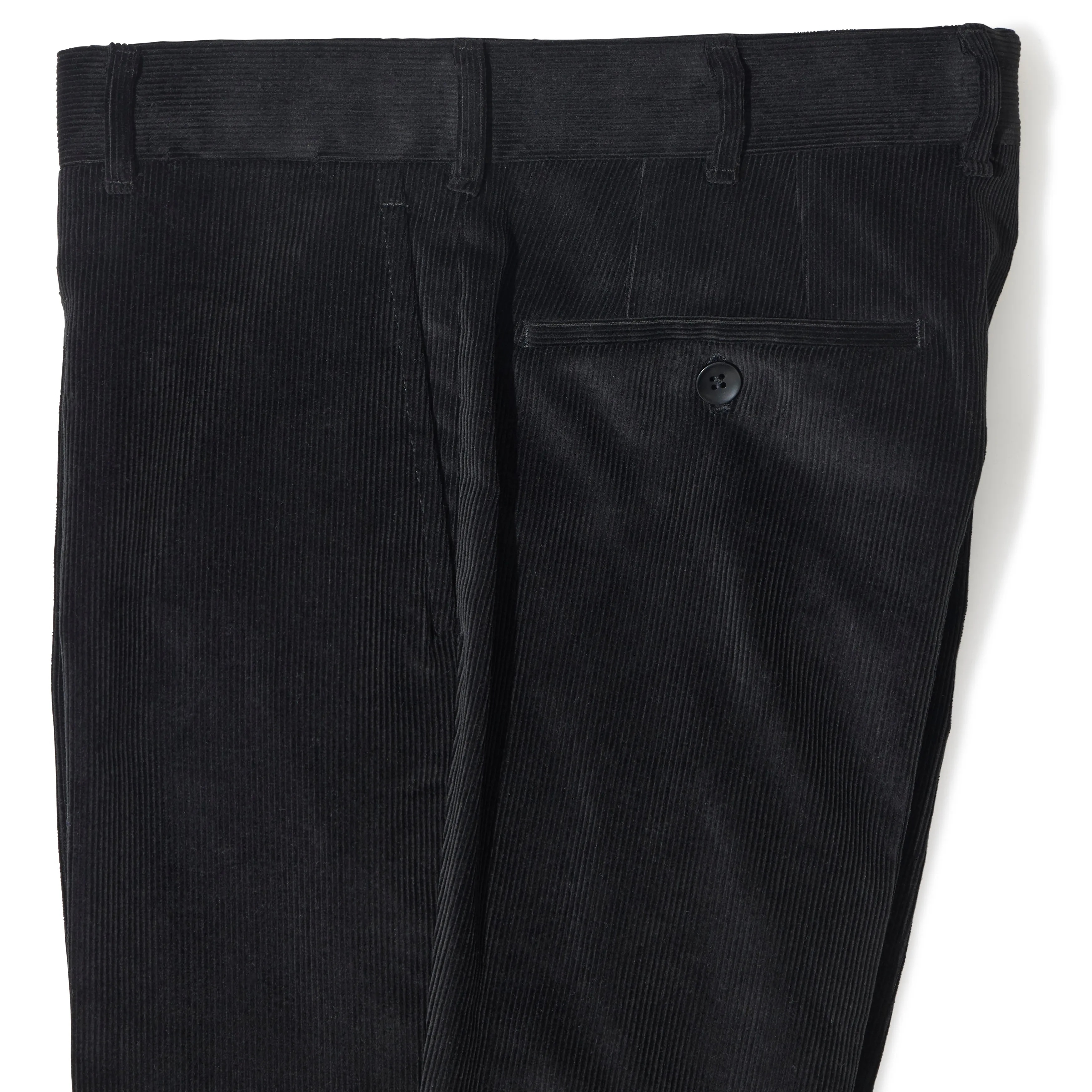 Cotton Thin Wale Corduroy Flat-front Trousers