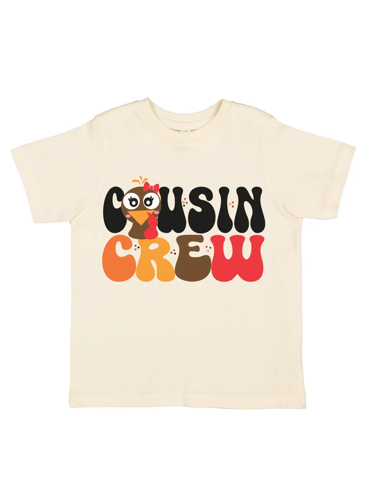 Cousin Crew Kids Thanksgiving Shirt in Natural Heather