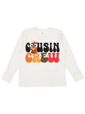 Cousin Crew Kids Thanksgiving Shirt in Natural Heather