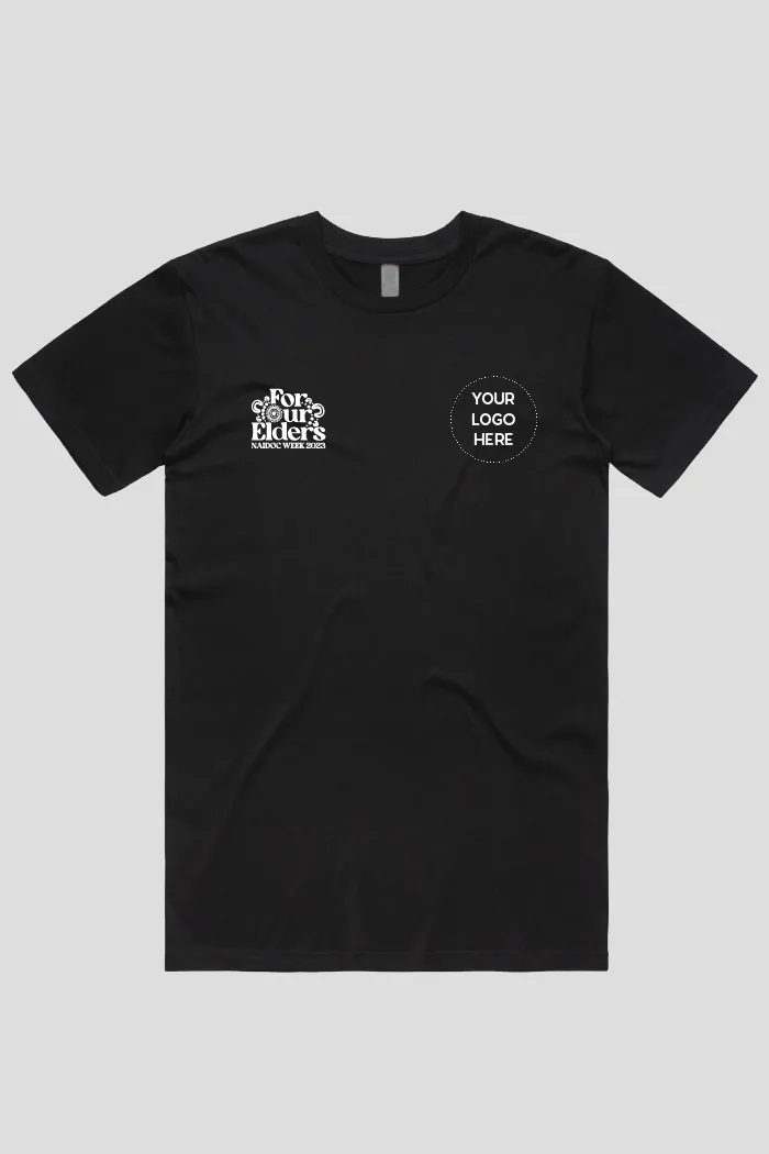 (Custom) Connecting The Past To A Brighter Future Black Cotton Crew Neck T-Shirt