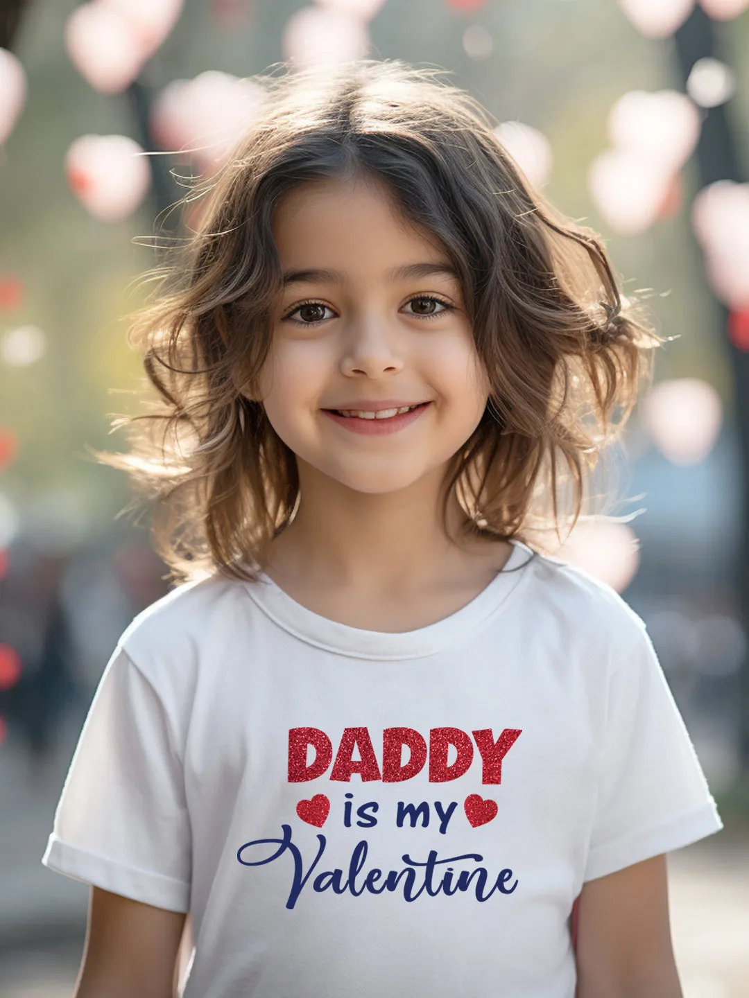 Daddy Is My Valentine Kids T Shirt