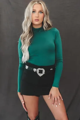 Destined To Be In Your Closet Dark Green Bodysuit