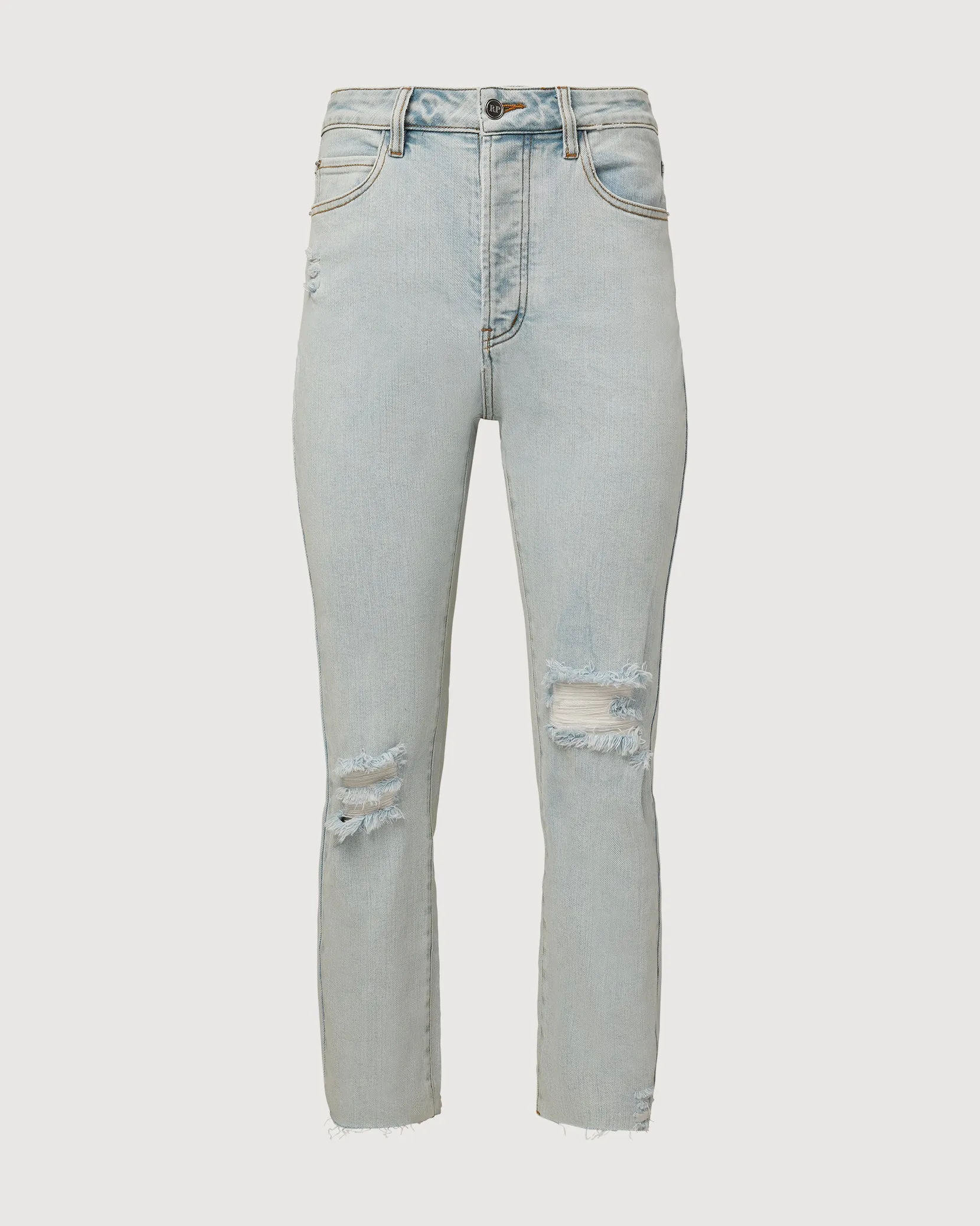 Distressed Straight Leg Jean