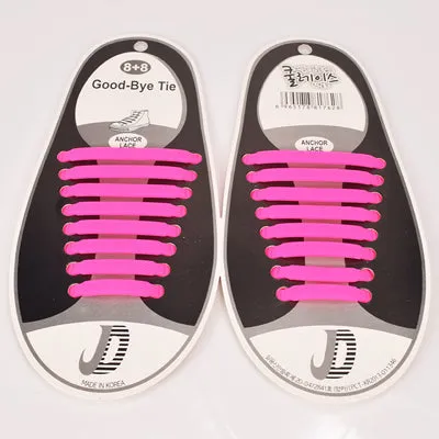 DJ-S2788 New Design  Fashion Lazy Elastic Shoelaces Unisex Elastic Shoelace T-tie Creative Lazy Silicone Laces No Tie Rubber