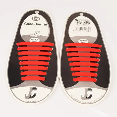 DJ-S2788 New Design  Fashion Lazy Elastic Shoelaces Unisex Elastic Shoelace T-tie Creative Lazy Silicone Laces No Tie Rubber