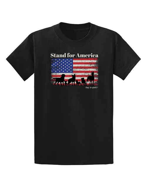 Dog Is Good T-Shirt Stand For America (Unisex)