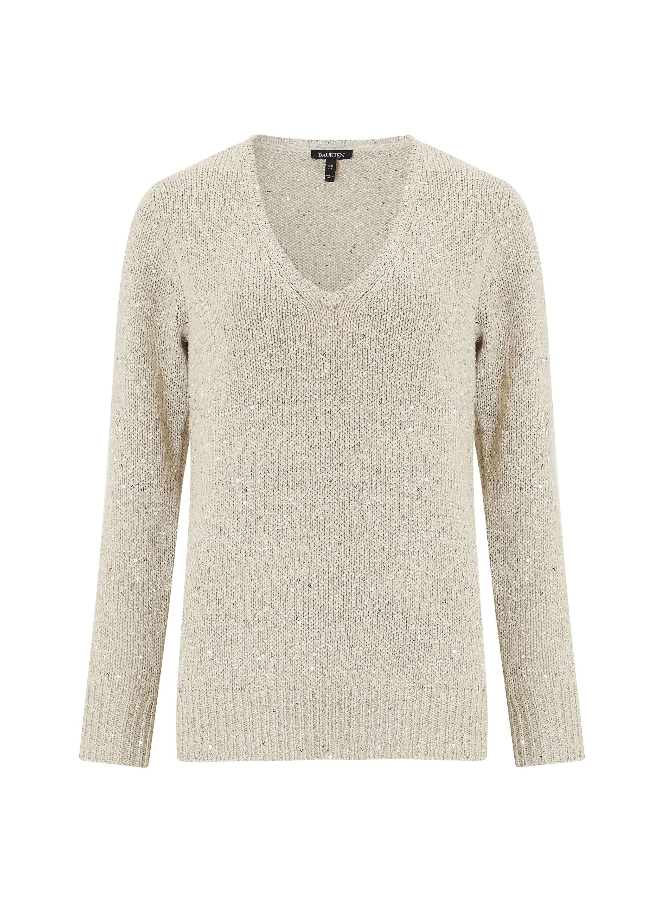 Emelina V Neck Sequin Knit