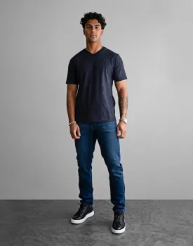 Fade Icon V-Neck Navy T-Shirt