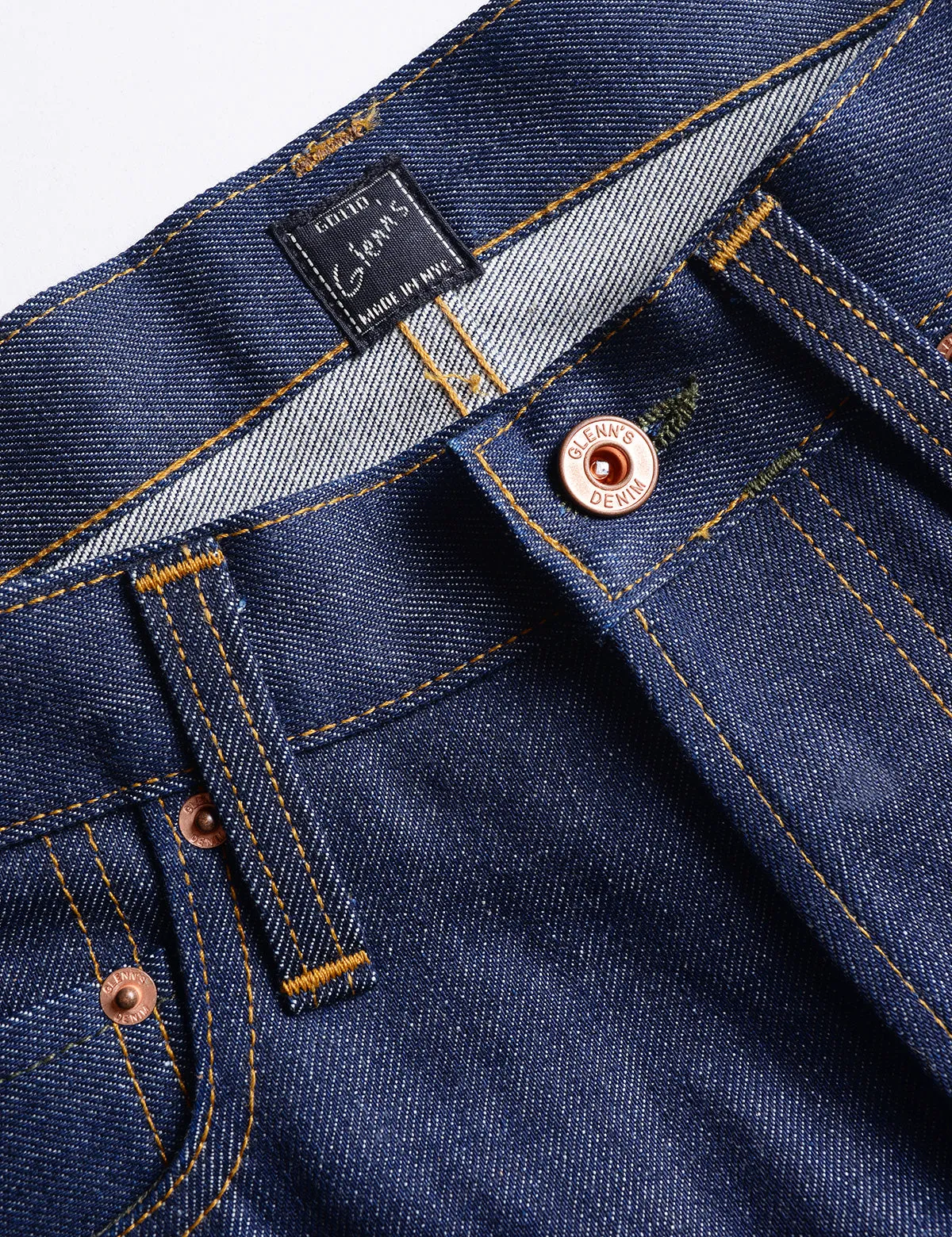 FINAL SALE: GD110 SLIM TAPERED | Raw 13 Oz Selvedge Denim - Original Indigo