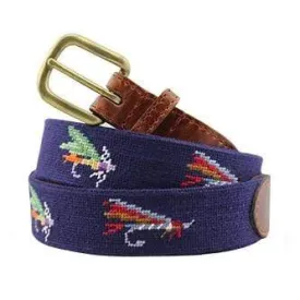 Fishing Flies Needlepoint Belt