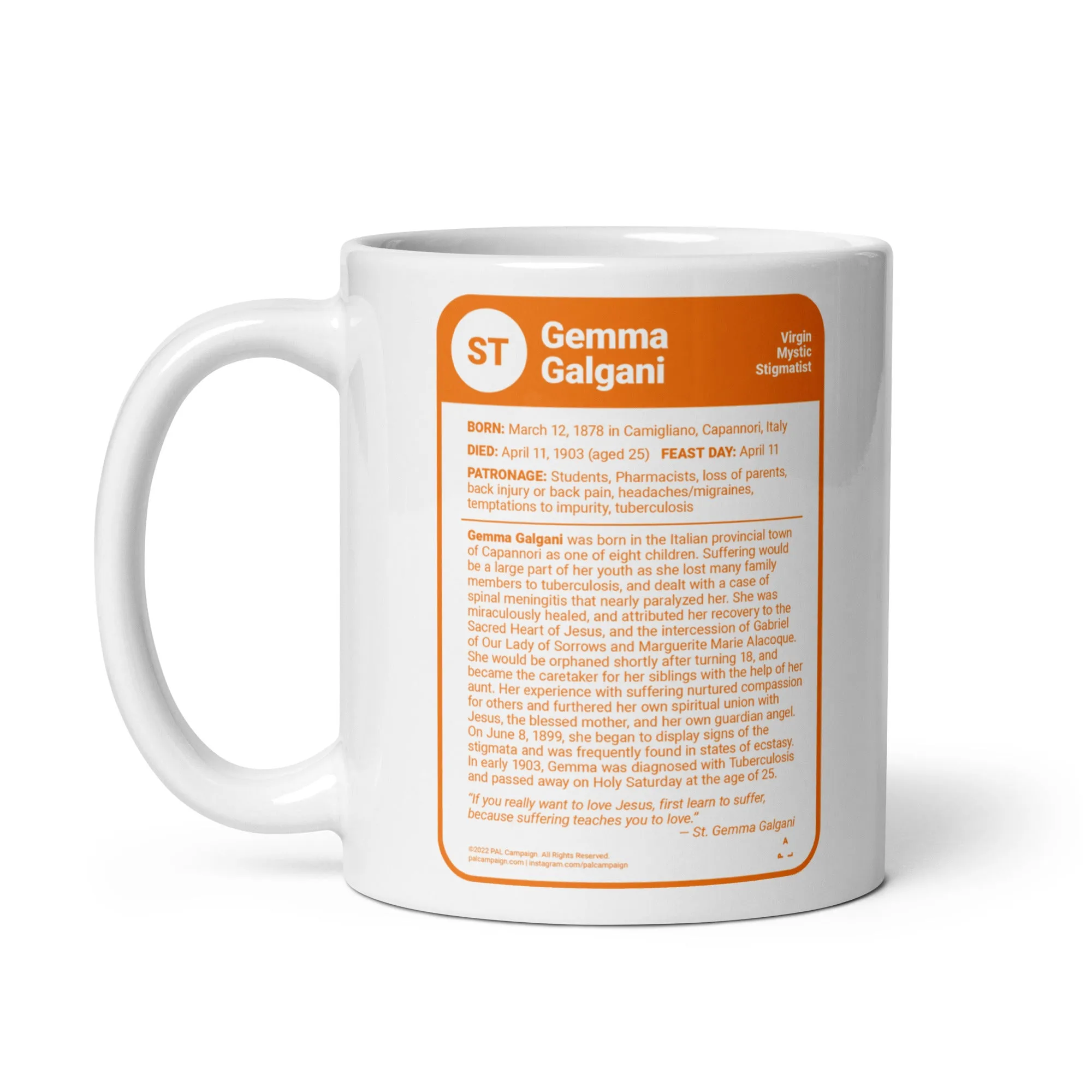 Gemma Galgani Saint Card Mug