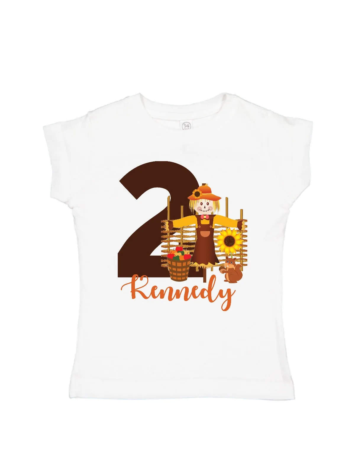 Girls Scarecrow Birthday Shirt - Personalized