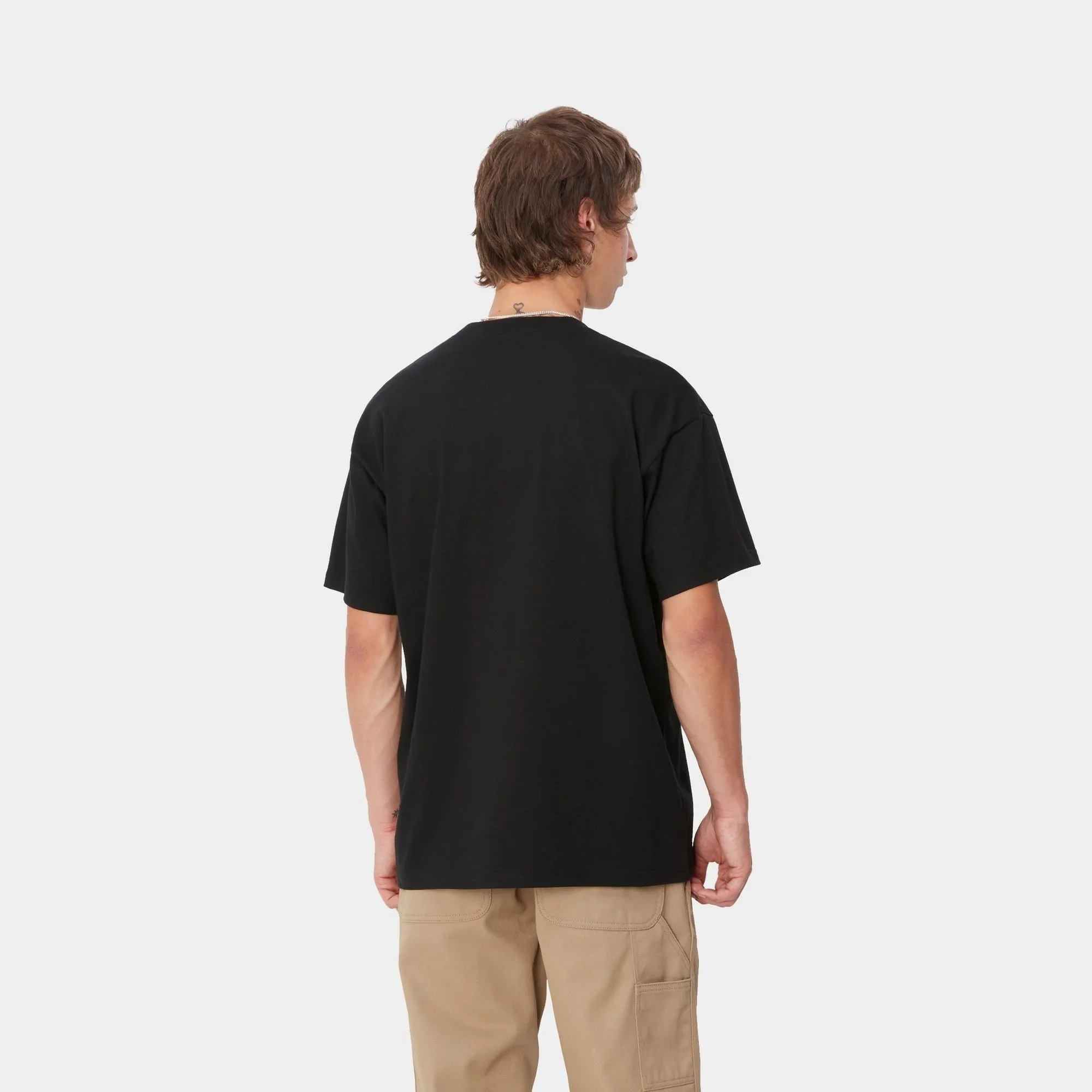 Heart Train Pocket T-Shirt | Black