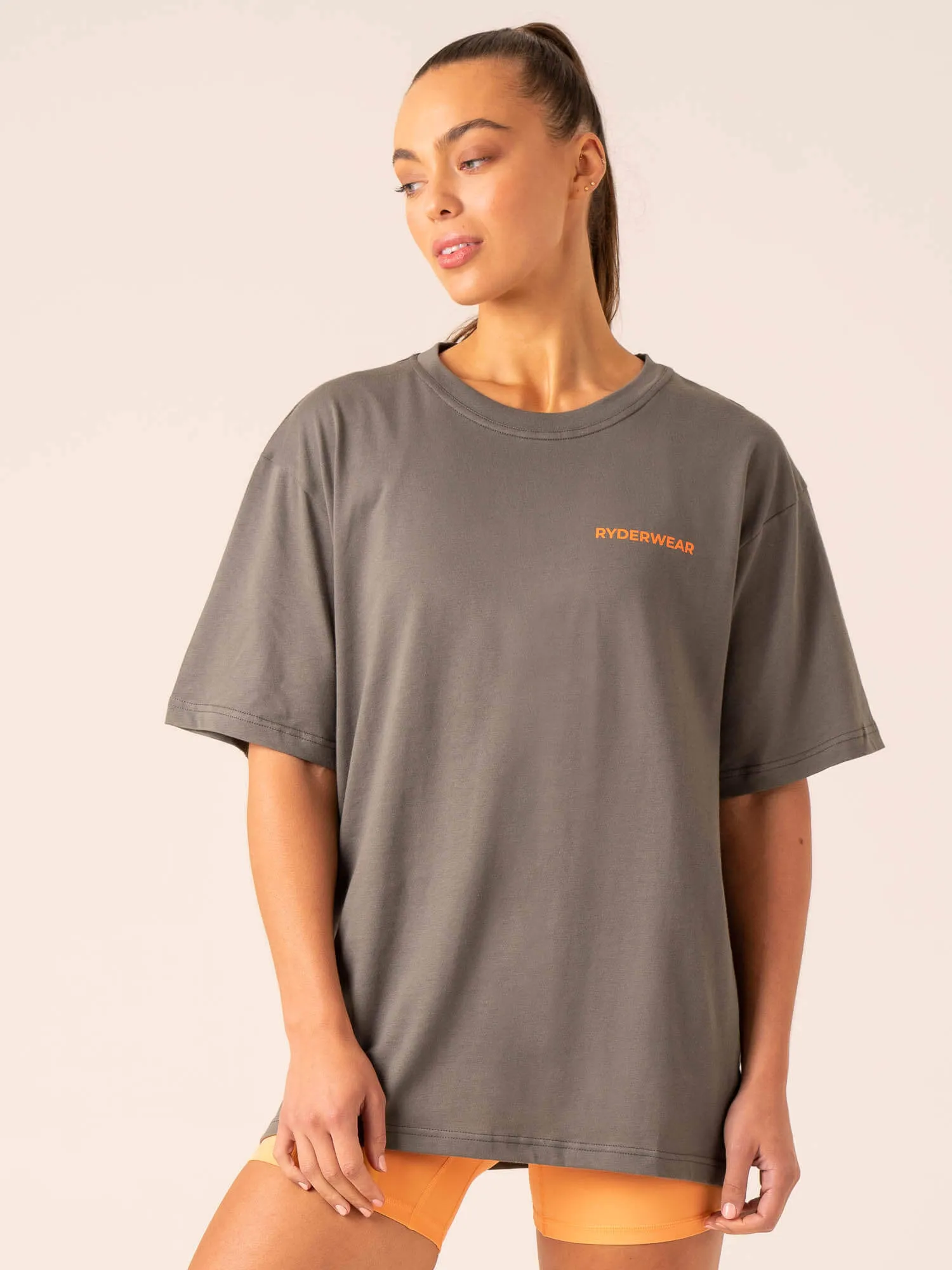 Industry Oversized T-Shirt - Charcoal