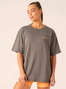 Industry Oversized T-Shirt - Charcoal