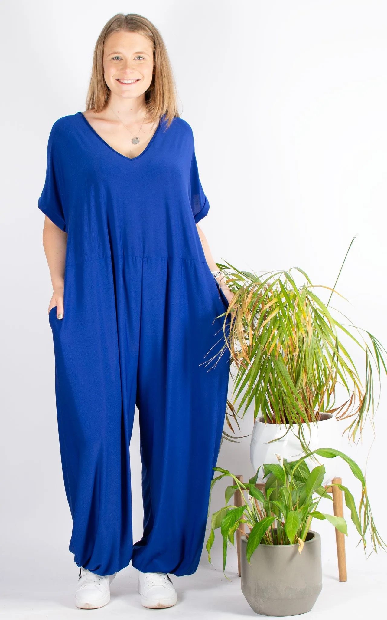 Jayden Jumpsuit | Plain | Cobalt