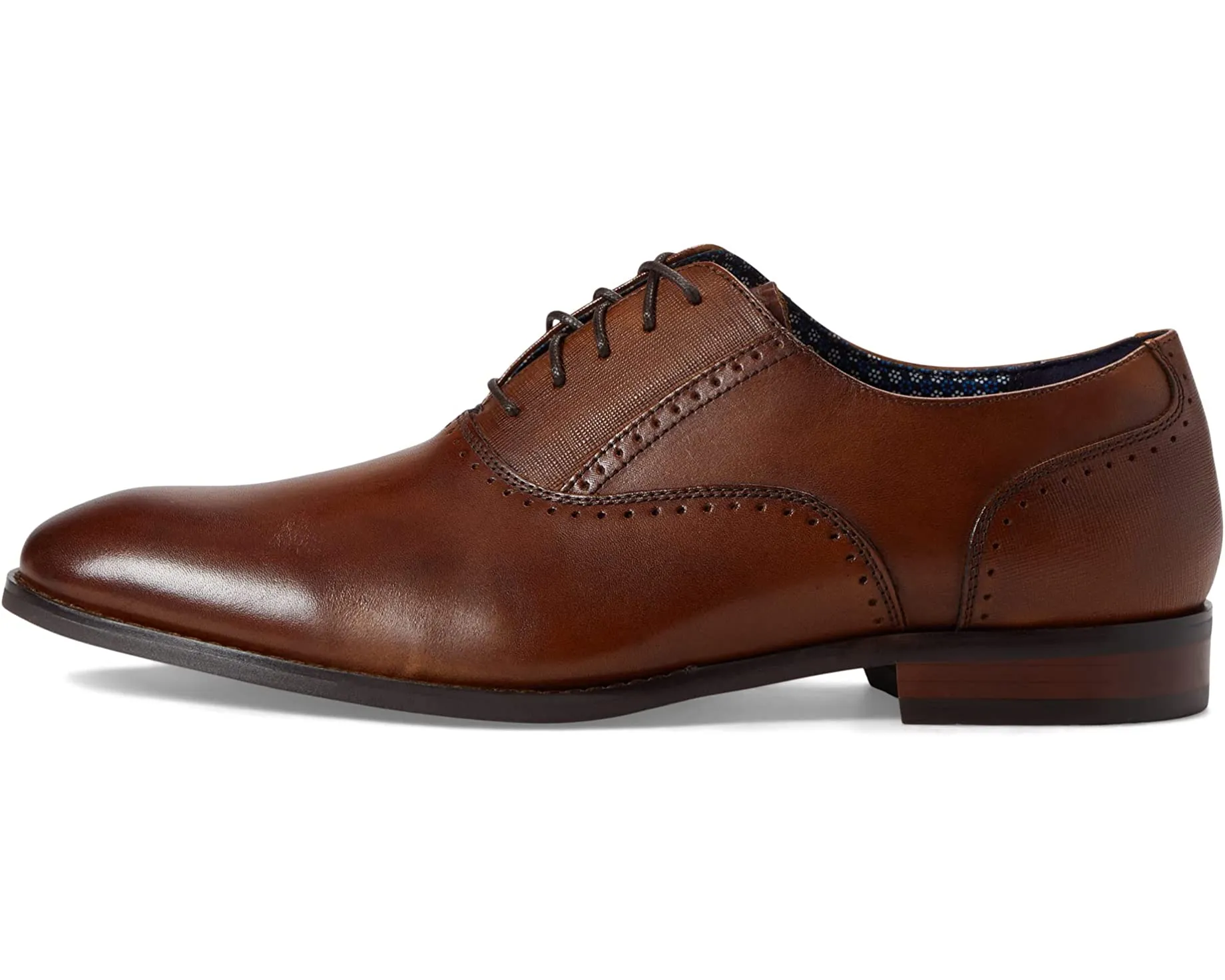 Kalvin Plain Toe Oxford Stacy Adams, cognac