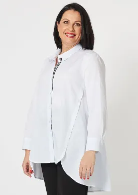 Kara Trim Detail Shirt - White