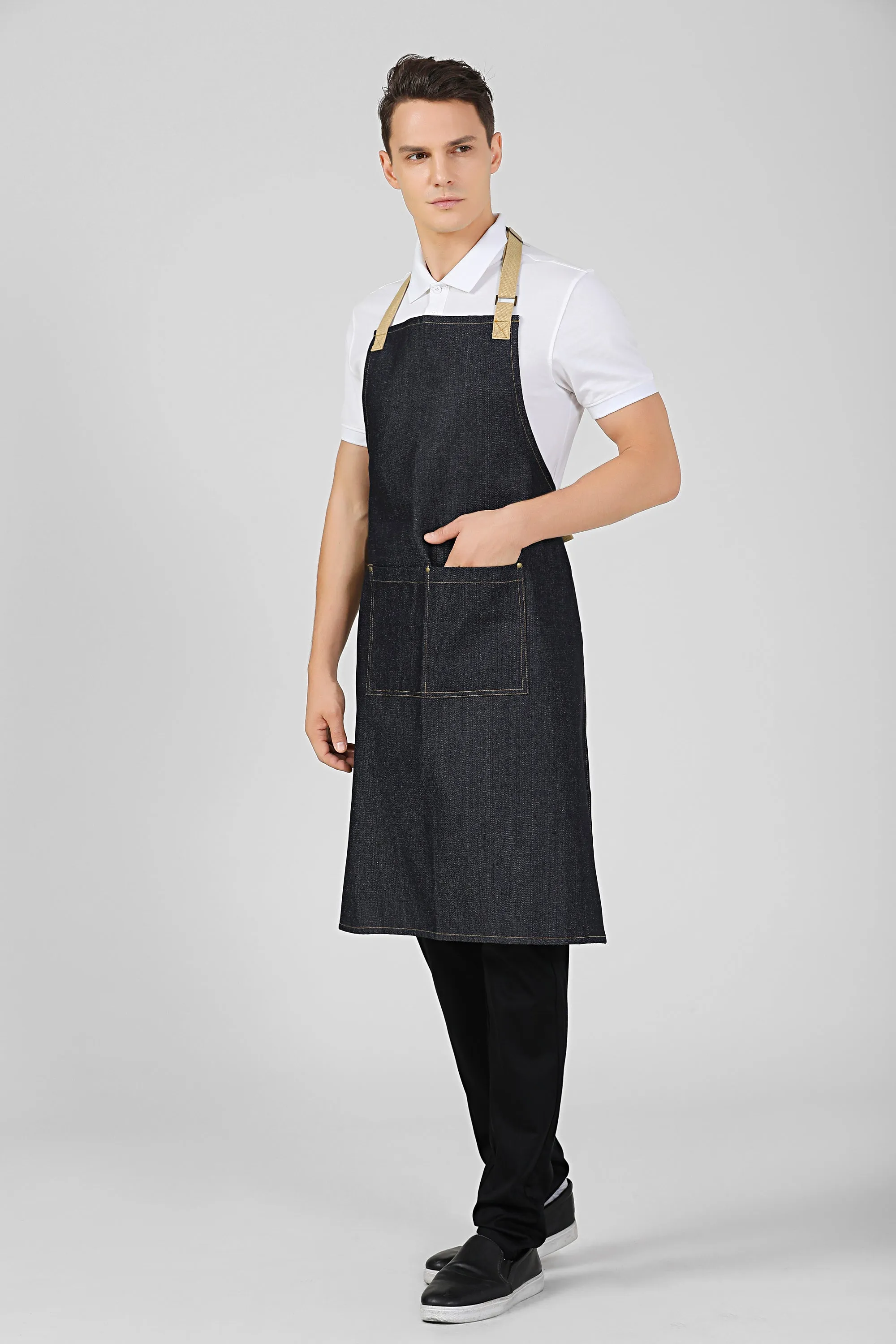 Keith Denim Bib Apron