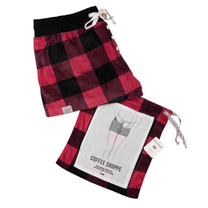 LatteLove Stay-At-Home Buffalo Plaid Lounge Short