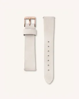 Light Grey Nubuck Rose Gold Strap