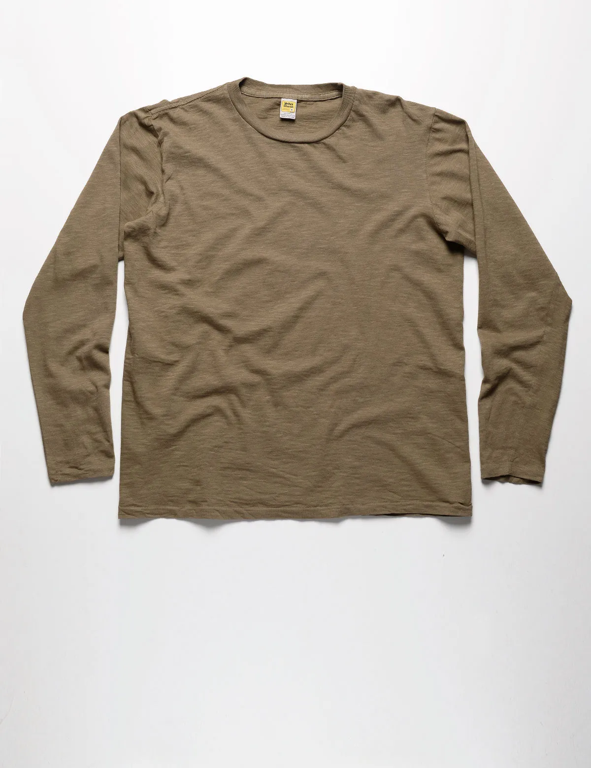 Long Sleeve Crewneck T-Shirt in Olive