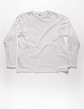 Long Sleeve Crewneck T-Shirt in White