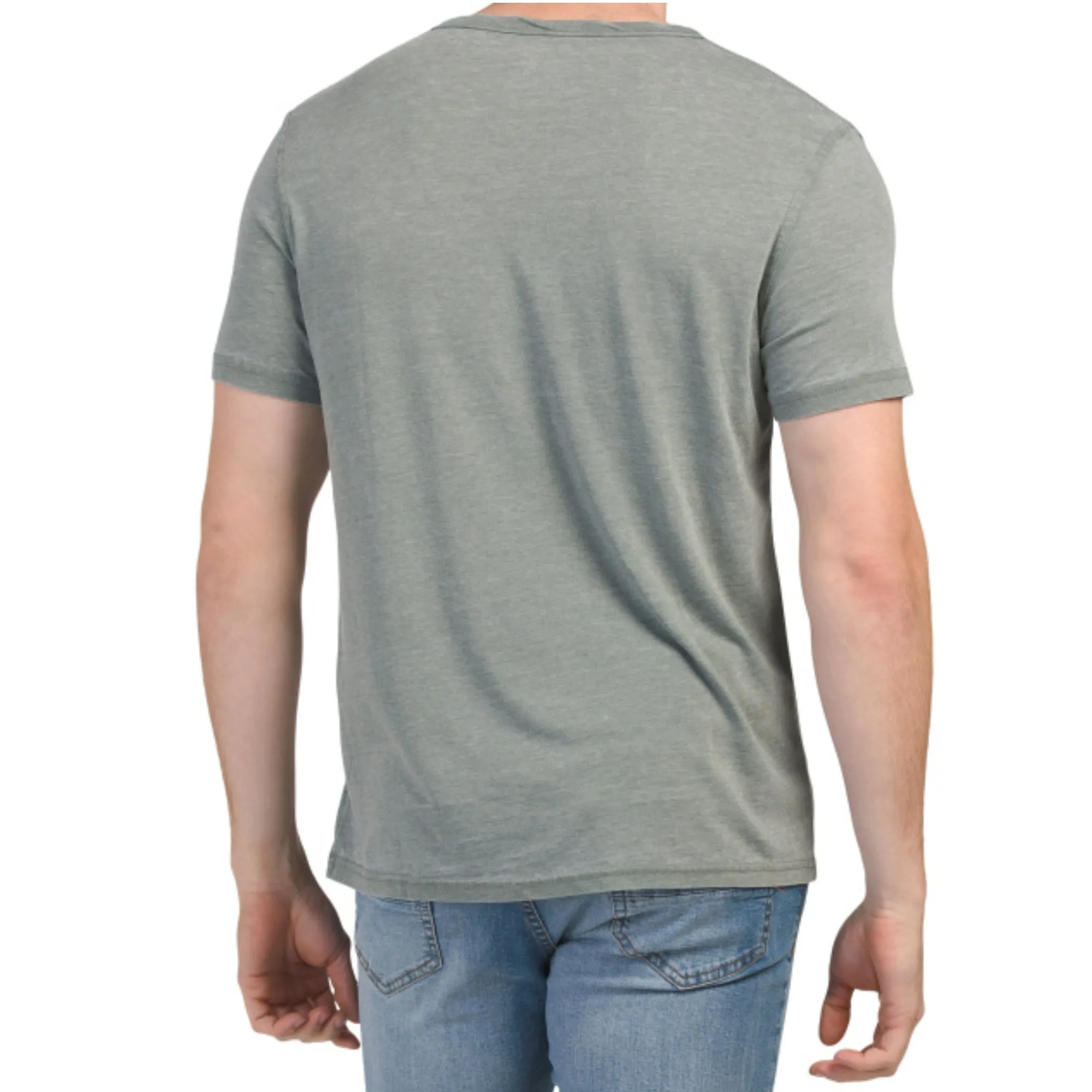 Lucky Brand Men's Venice Burnout Notch Neck Ultra Soft Cotton T-Shirt