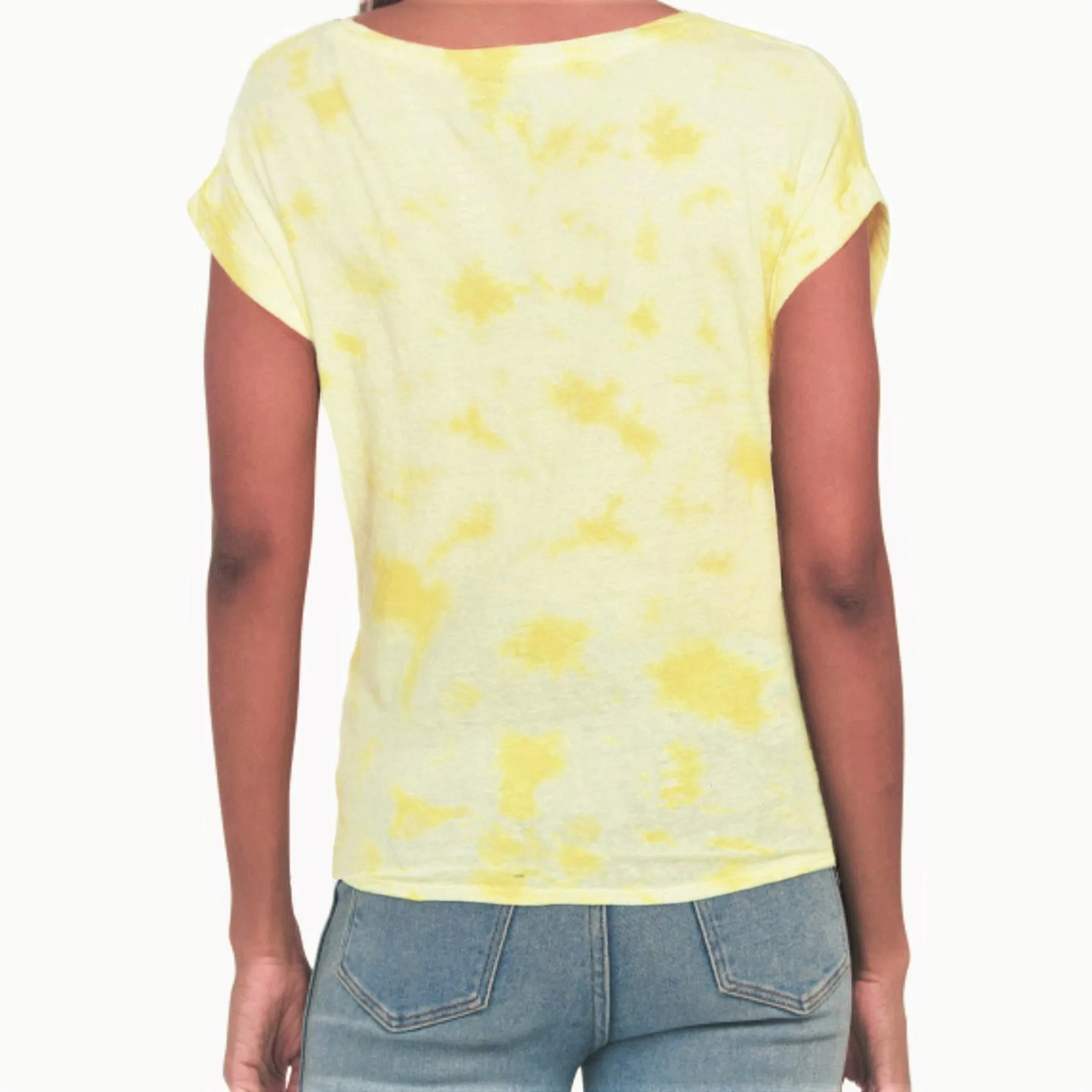 Lucky Brand Tie-Dye Twist-Front Lightweight Cotton T-Shirt