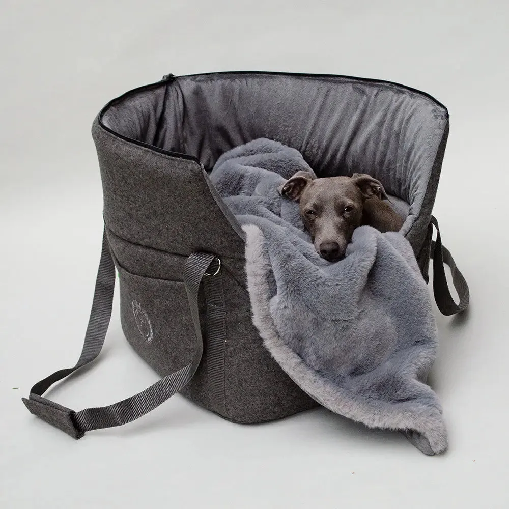 Luxus Hundedecke  "Plaid - Deluxe" grau