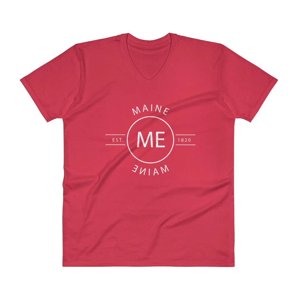 Maine - V-Neck T-Shirt - Reflections