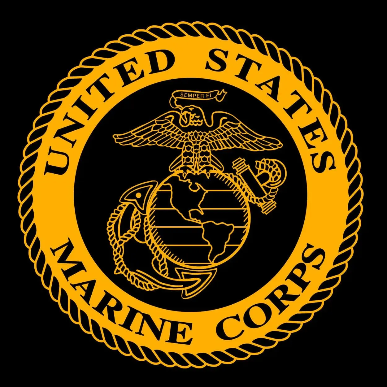 Marines Large Gold Seal 2-Sided Tee