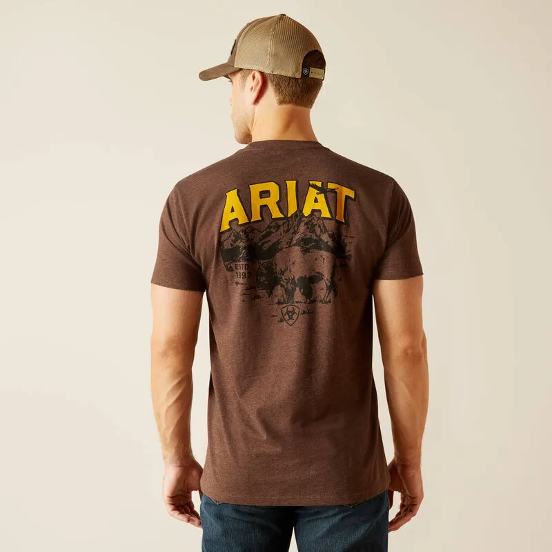 Men's Ariat Bison Sketch Shield T-Shirt 10051750