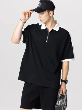 Men'S Lapel Loose Polo Shirts