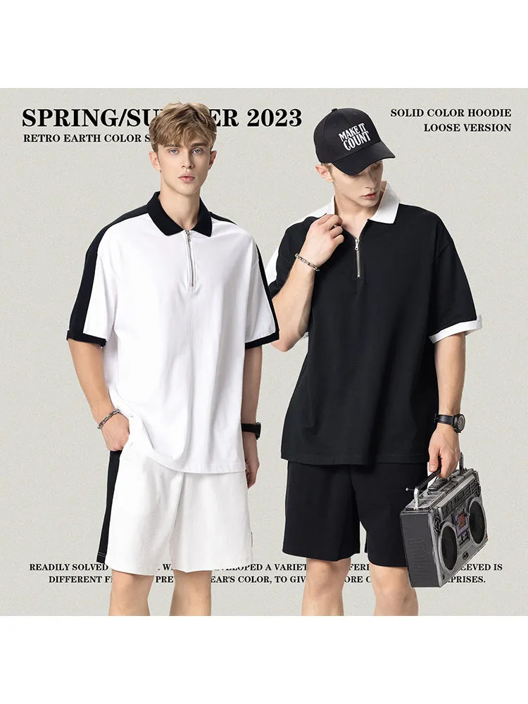 Men'S Lapel Loose Polo Shirts