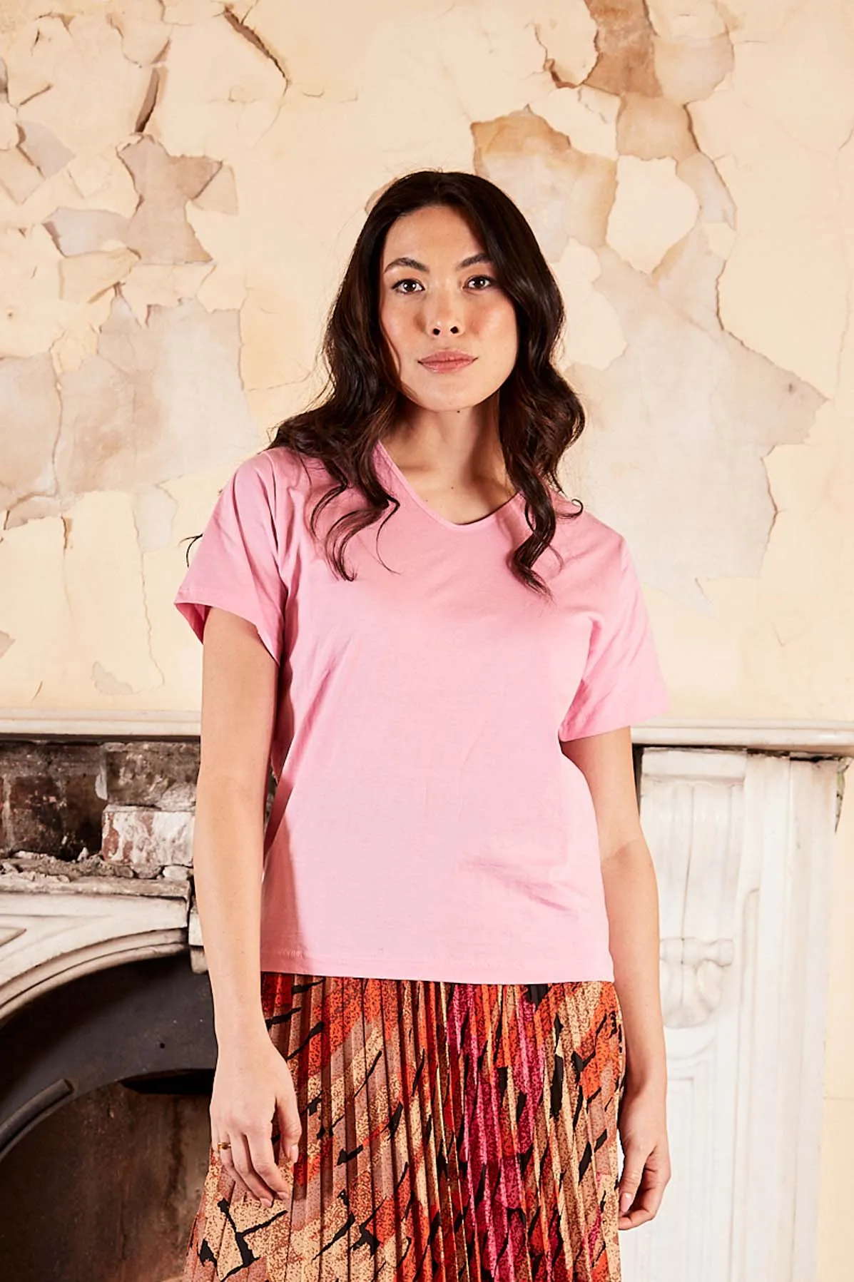 Merci Beaucoup T-Shirt Pink in Cotton Jersey