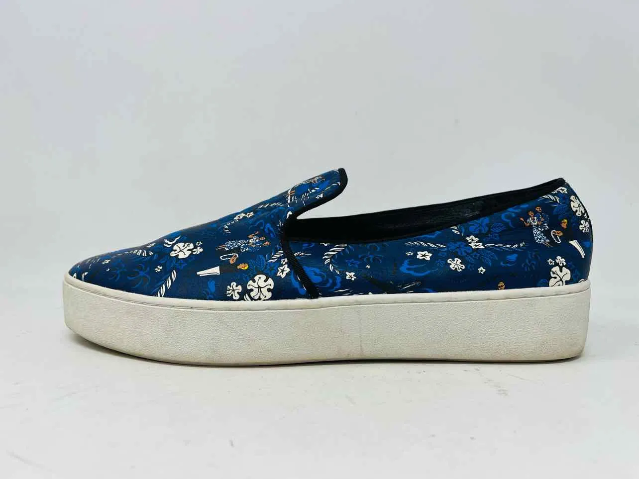 Michael Kors Size 11 Navy/White Tropical Leather Shoes Sneakers