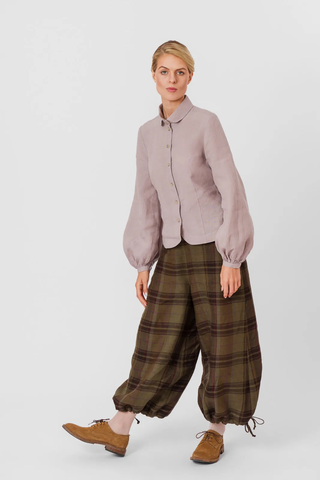 Midi Charlotte Trousers, Twill Linen