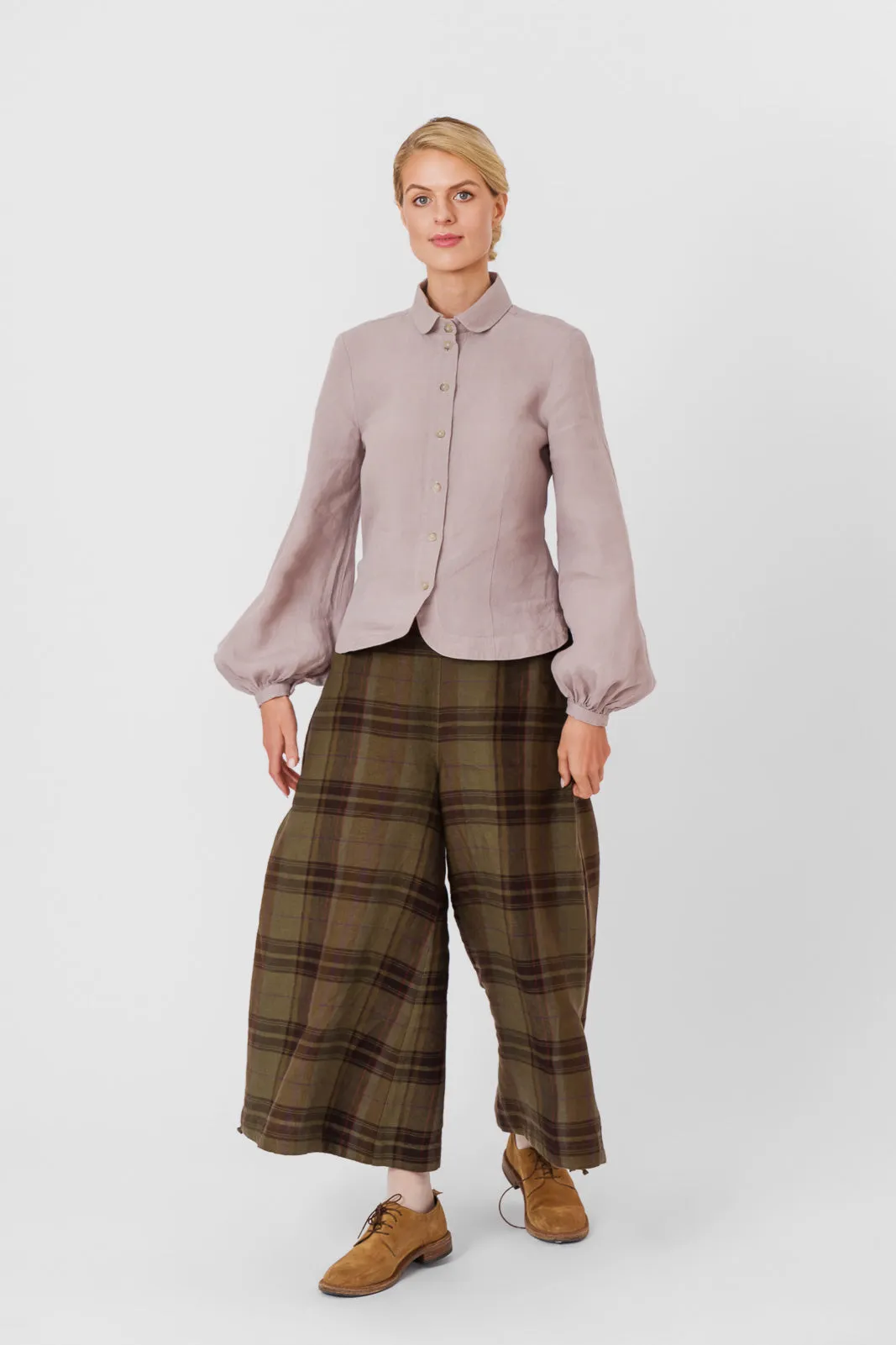 Midi Charlotte Trousers, Twill Linen