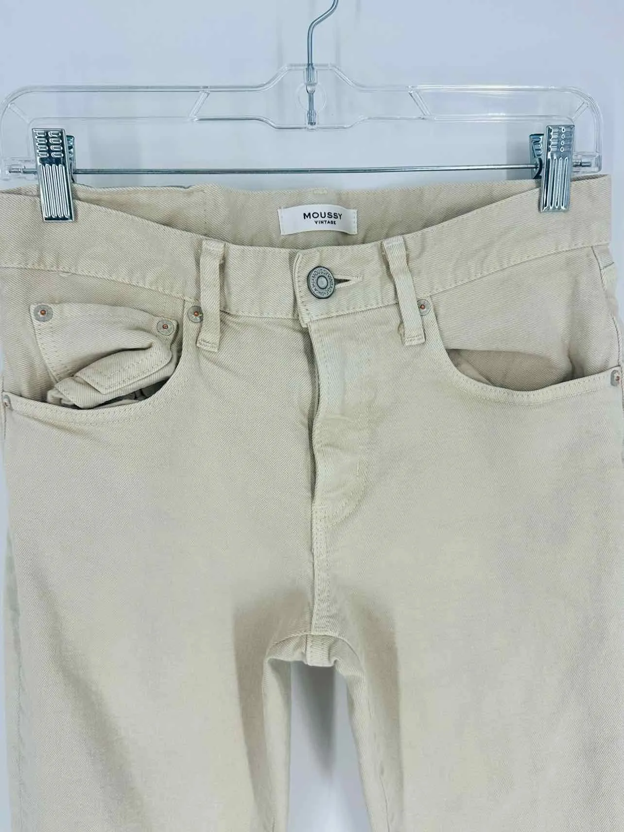 Moussy Size 27=4 Cream Denim Premium Denim Jeans