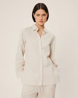 MSCH Mirilla Linen Mix Shirt in Fog