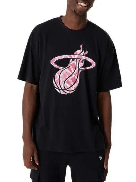 NEW ERA NBA MIAMI HEAT INFILL LOGO OVER-SIZED TEE