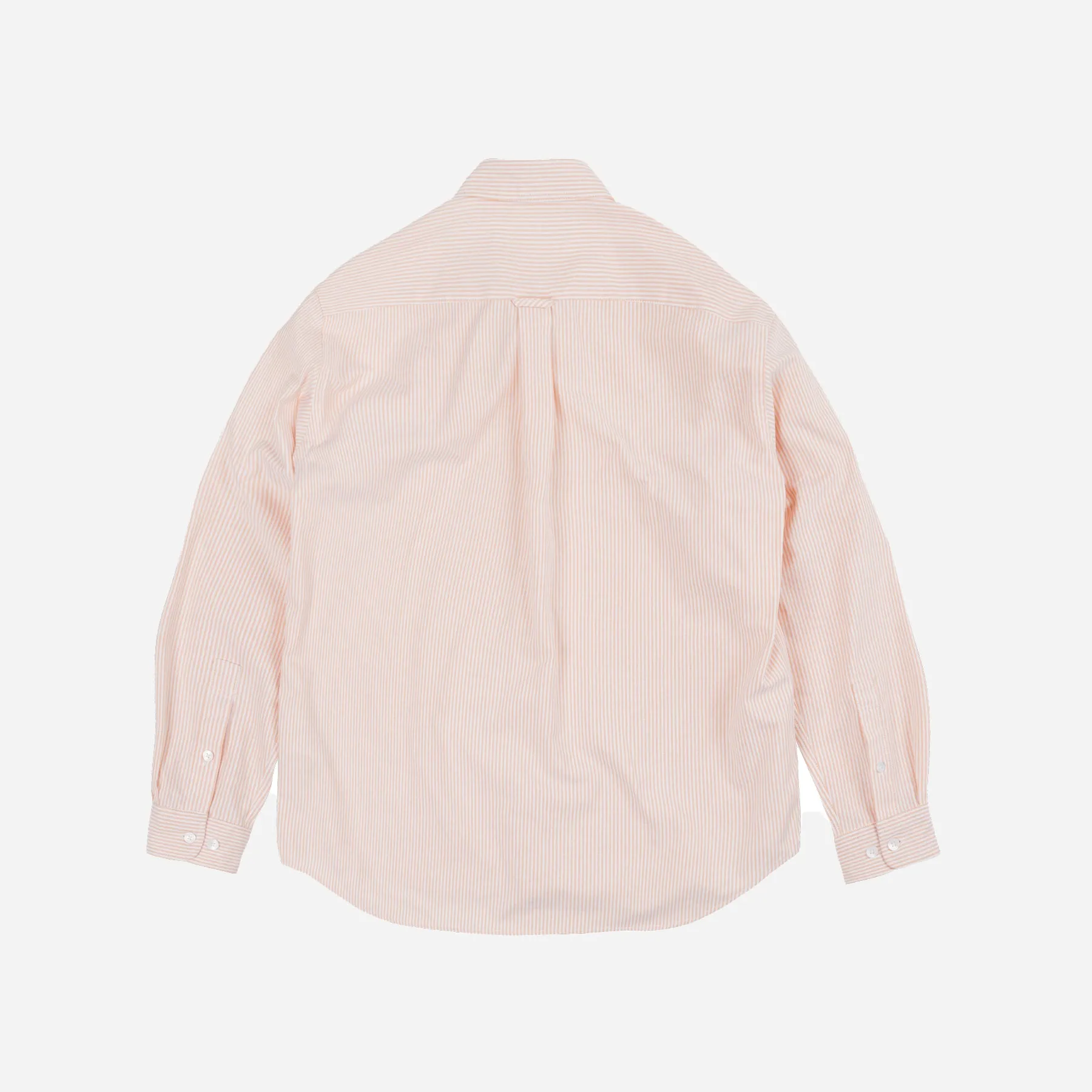 OG STRIPED OXFORD OVERSIZED SHIRT - ORANGE