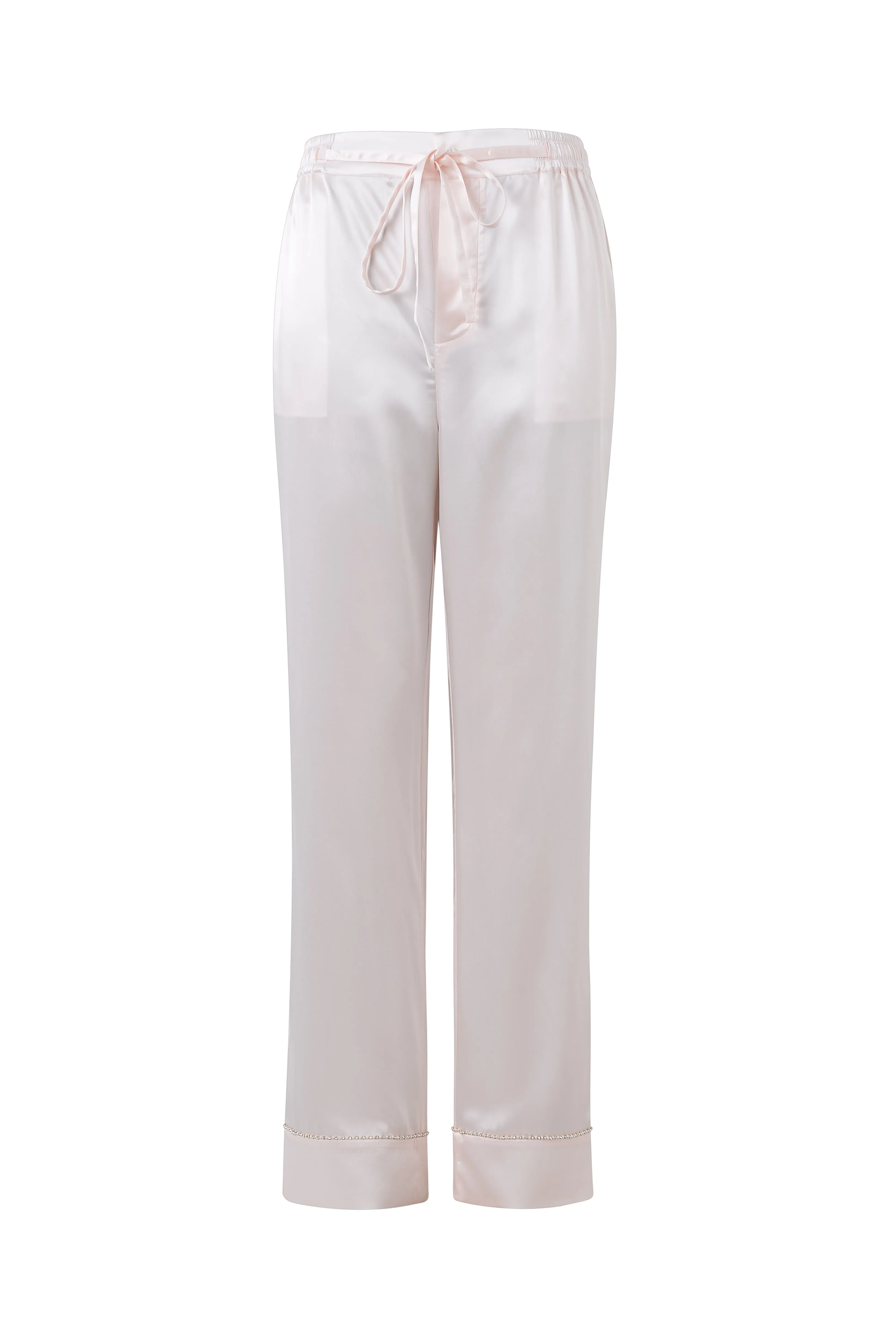 Pearl & Crystal Pink Silk Pyjama Set