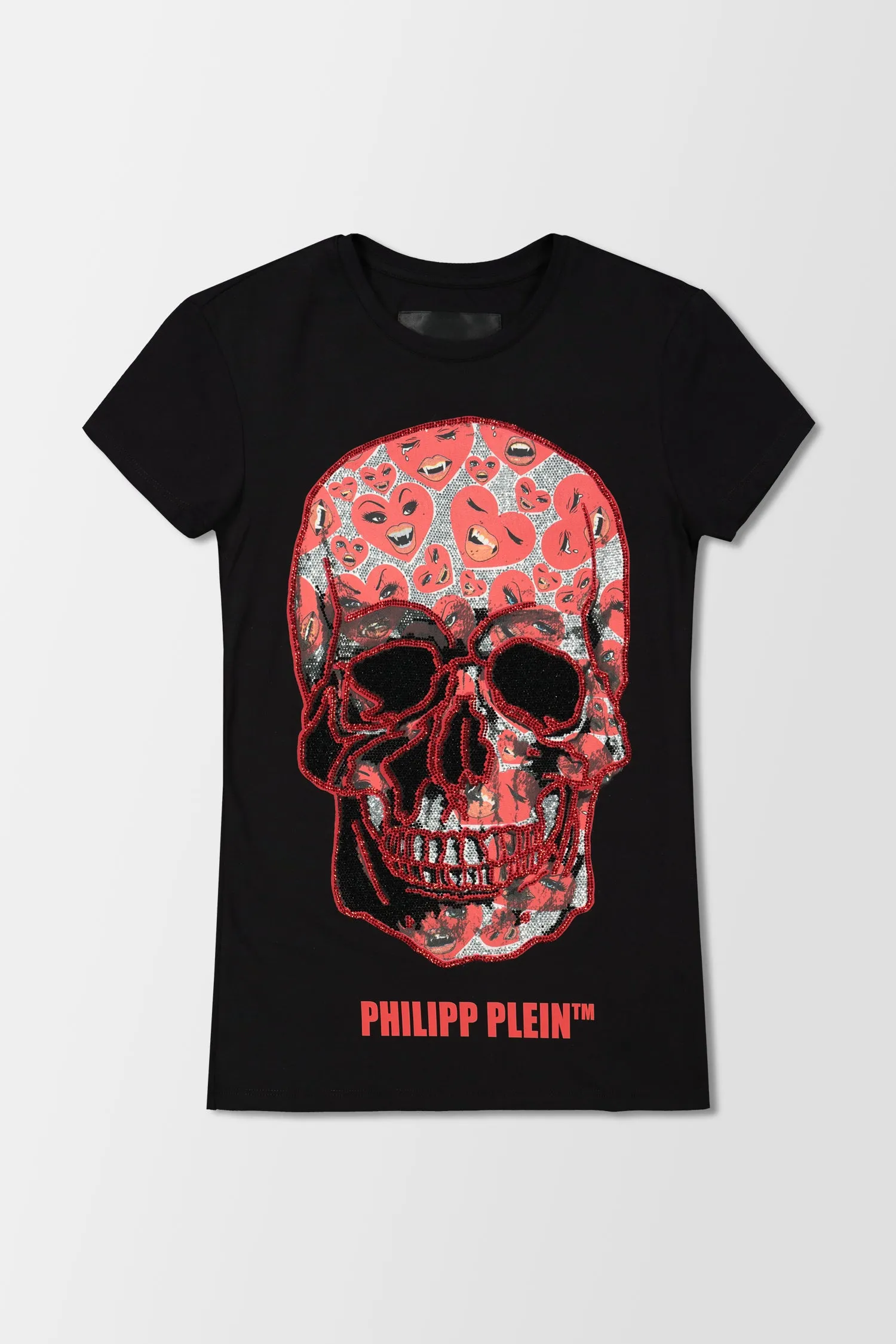 Philipp Plein Black Round Neck SS Skull T-Shirt