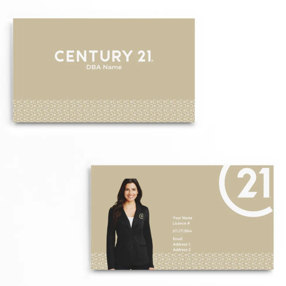 Photo Business Card 1 - Standard Gold