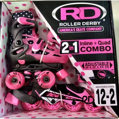 RD - 2 in 1 - Inline or Quad Adjustable Skate (Girls)