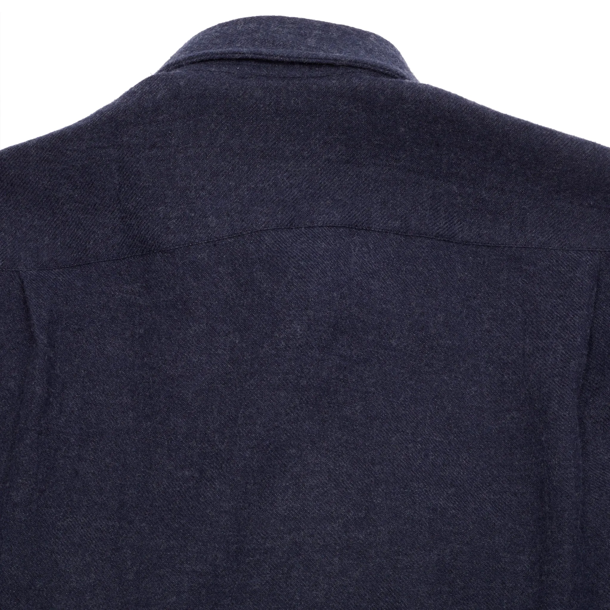 Salvatore Piccolo Linen Wool Shirt in Navy